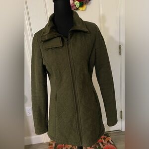 The North Face Green Jacket with Quilted Design